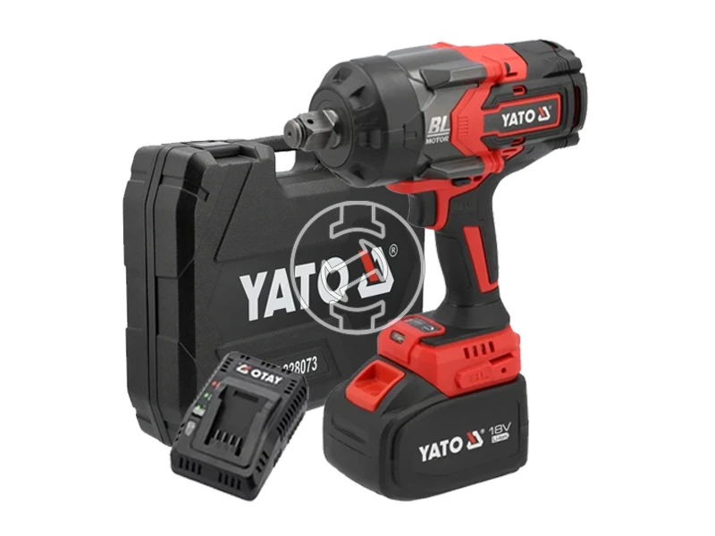 Yato YT-828073 akkus ütvecsavarozó 18 V | 2400 Nm | 3/4 inch (19 mm) | Szénkefementes | 1 x 6 Ah akku + töltő | Kofferben