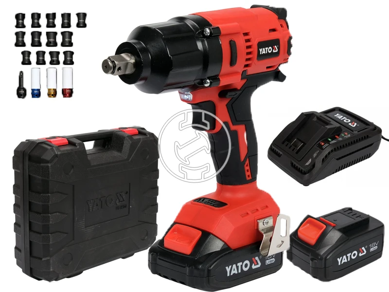 Yato YT-82807 akkus ütvecsavarozó 18 V, 1/2 inch, 700 Nm, 2 x 3 Ah akku + töltő
