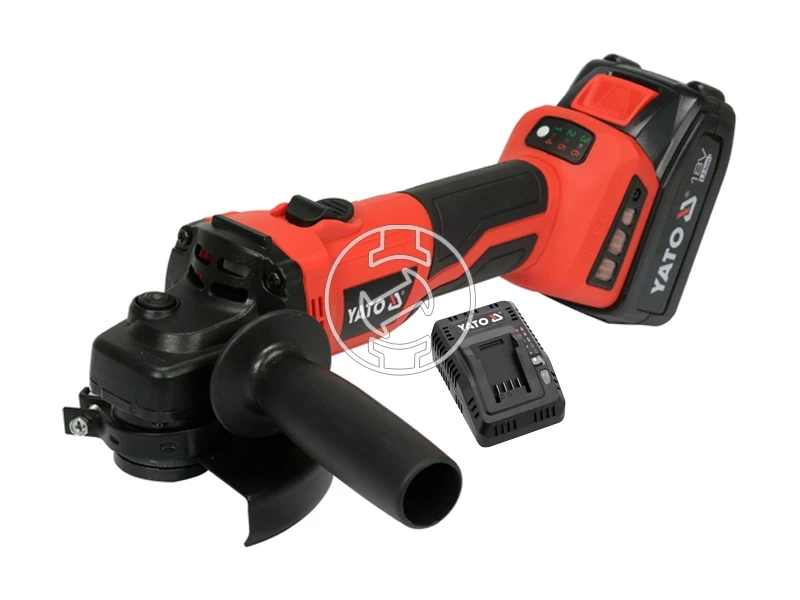 Yato YT-828294 akkus sarokcsiszoló 18 V, 125 mm, 4 Ah akku + töltő