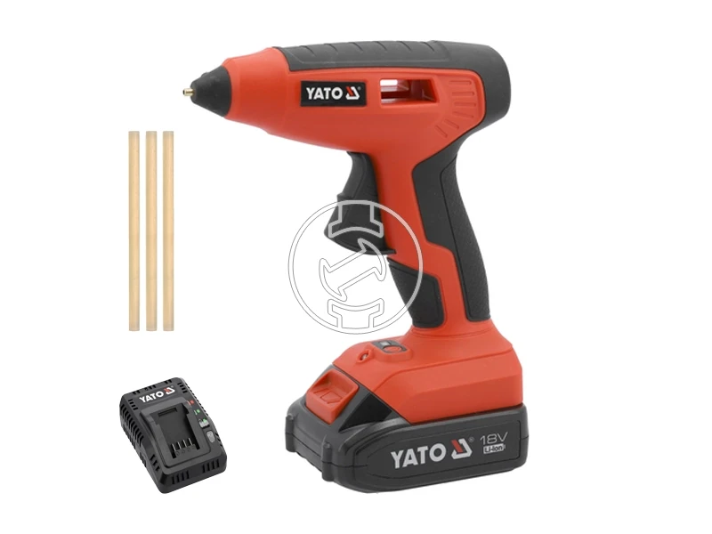 Yato YT-82854 akkus ragasztópisztoly 18 V, 11 mm, 2 Ah akku + töltő