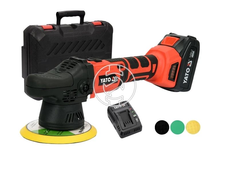 Yato YT-82920 akkus polírozógép 18 V, 150 mm, 3 Ah akku + töltő