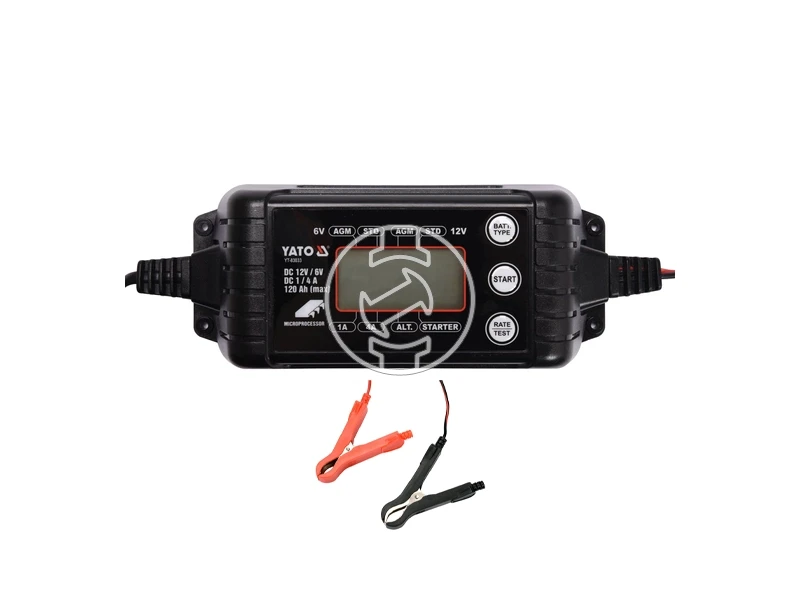 Yato YT-83033 akkumulátortöltő járművekhez 6 V/1 A, 12 V/4 A