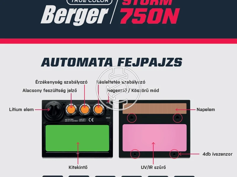 Kép: Z-TOOLS automata fejpajzs Strom-750N 4S-SW_5.webp