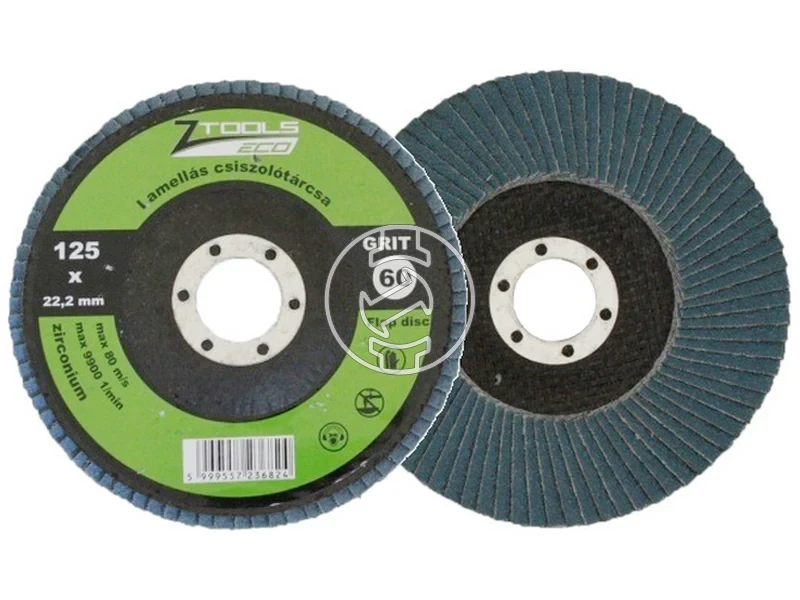 Kép: Z-TOOLS INOX lamellas csiszolotanyer F27 egyenes 125x222 P60Z_0.webp