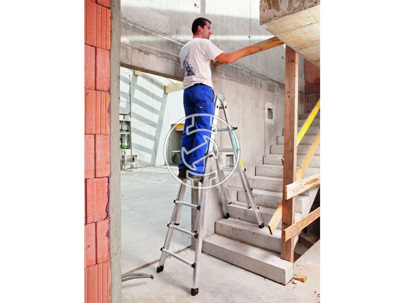 Zarges Variotec V két oldalon járható álló létra hosszabbítható szárakkal 4x6