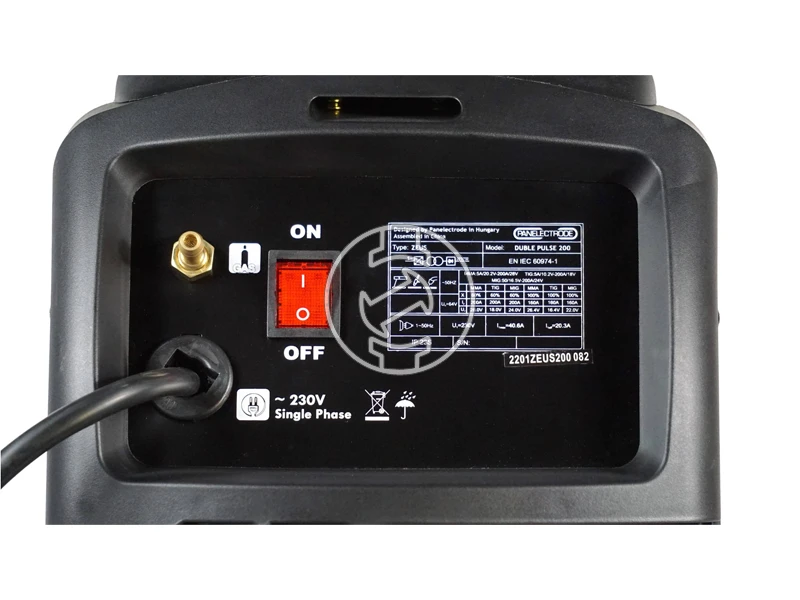 Panelectrode Zeus 200 Double Pulse fogyóelektródás védőgázas inverteres hegesztő +MB24KD 3 m
