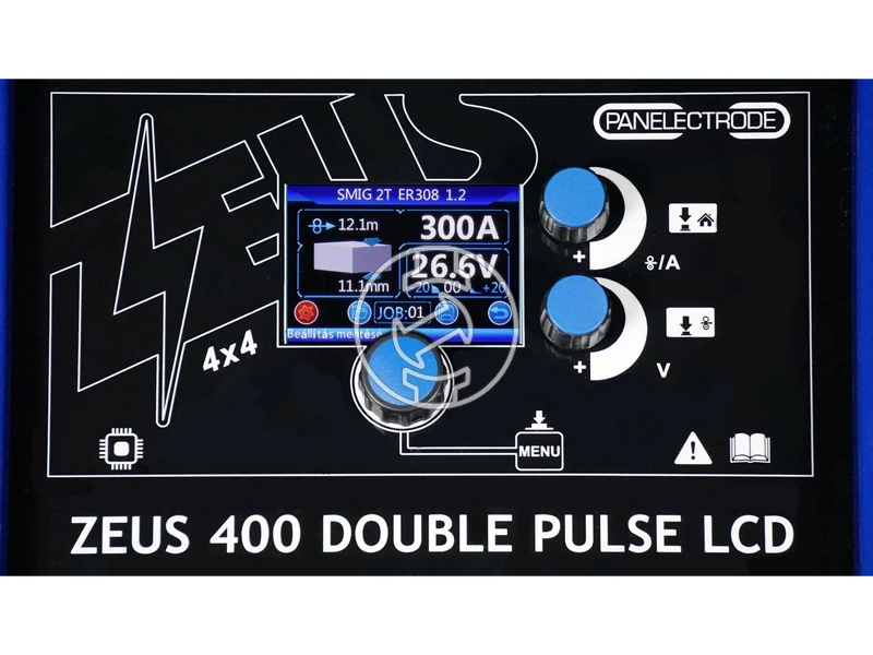 Panelectrode ZEUS 400 Double Pulse fogyóelektródás védőgázas inverteres hegesztő