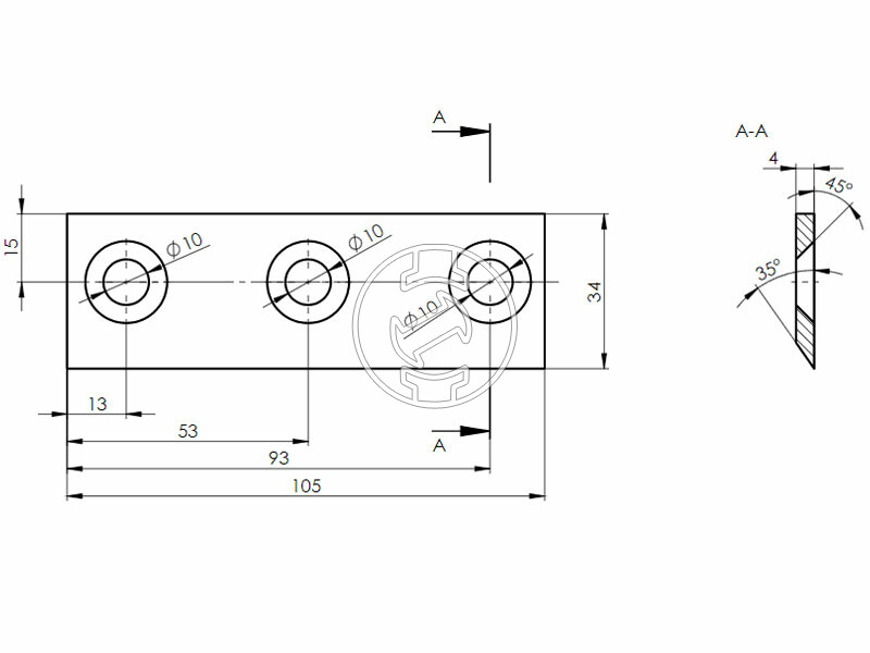 Ztrust AAK-105 ágaprító kés 105x34x4 mm
