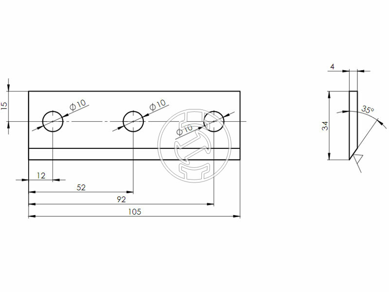 Ztrust AAK-105 ágaprító kés 105x34x4 mm