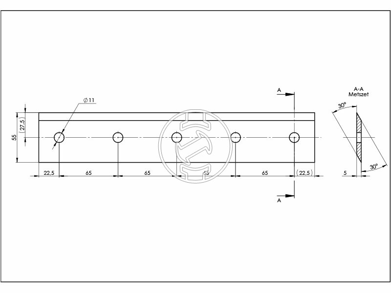 Ztrust AAK-305 ágaprító kés 305x55x5