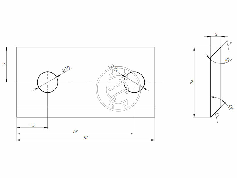 Ztrust AAK-67 ágaprító kés 67x34x5 mm