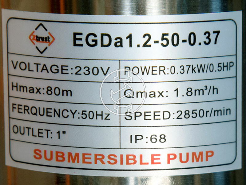 Ztrust EGDa1.2-50-0.37 ásottkút szivattyú